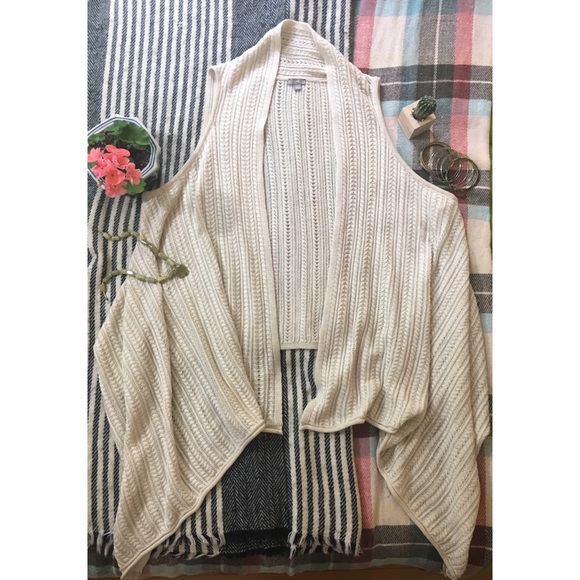 J JILL Sleeveless Knit Duster SZ Large - Picture 3 of 6